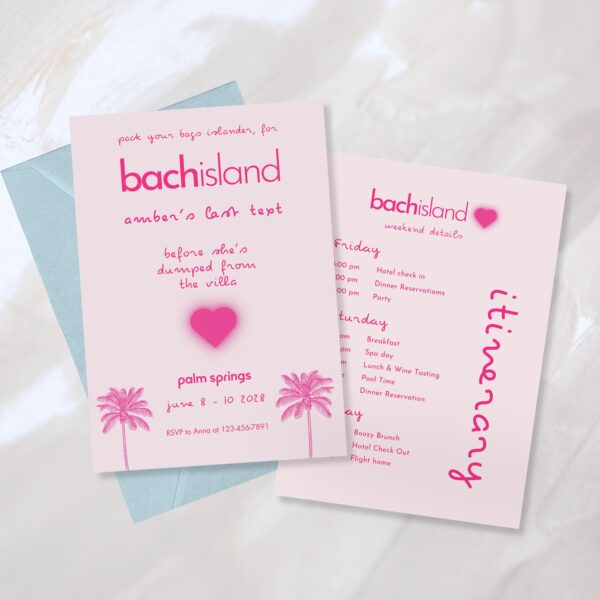 Bach Island Bachelorette Party Templates Bundle | Island Themed Love Bachelorette Weekend Decor | Island Villa Stationery Games Templates L2 - Image 3